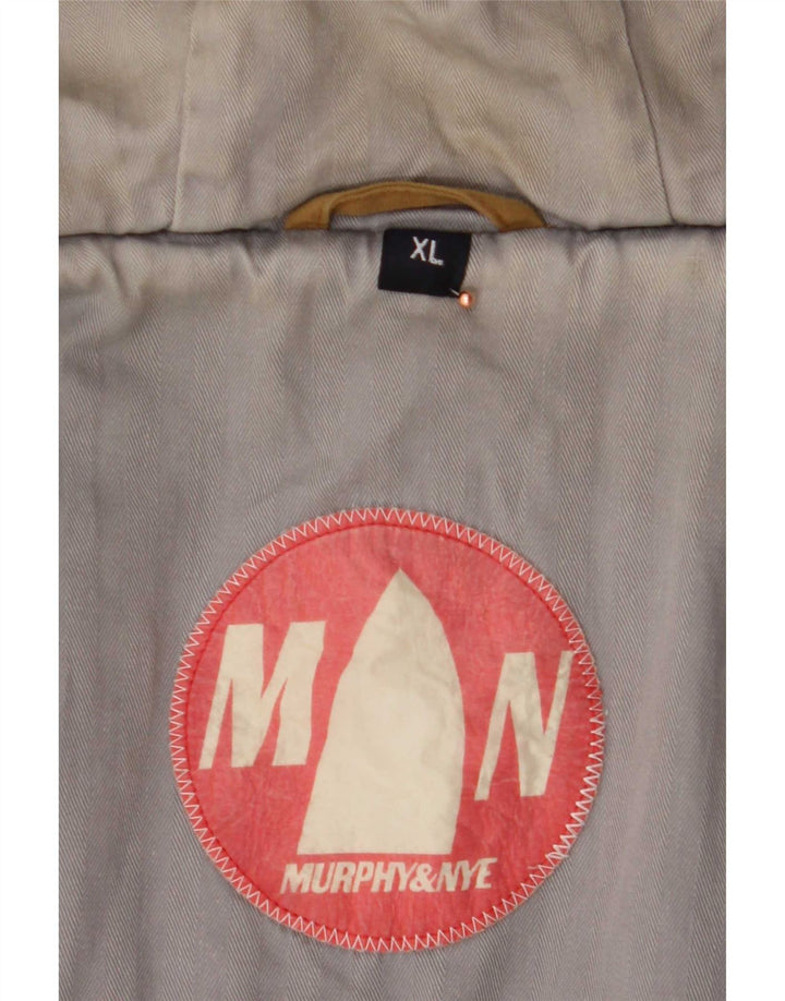 Męska ocieplana kurtka z kapturem Murphy & Nye UK 42 XL, beżowa