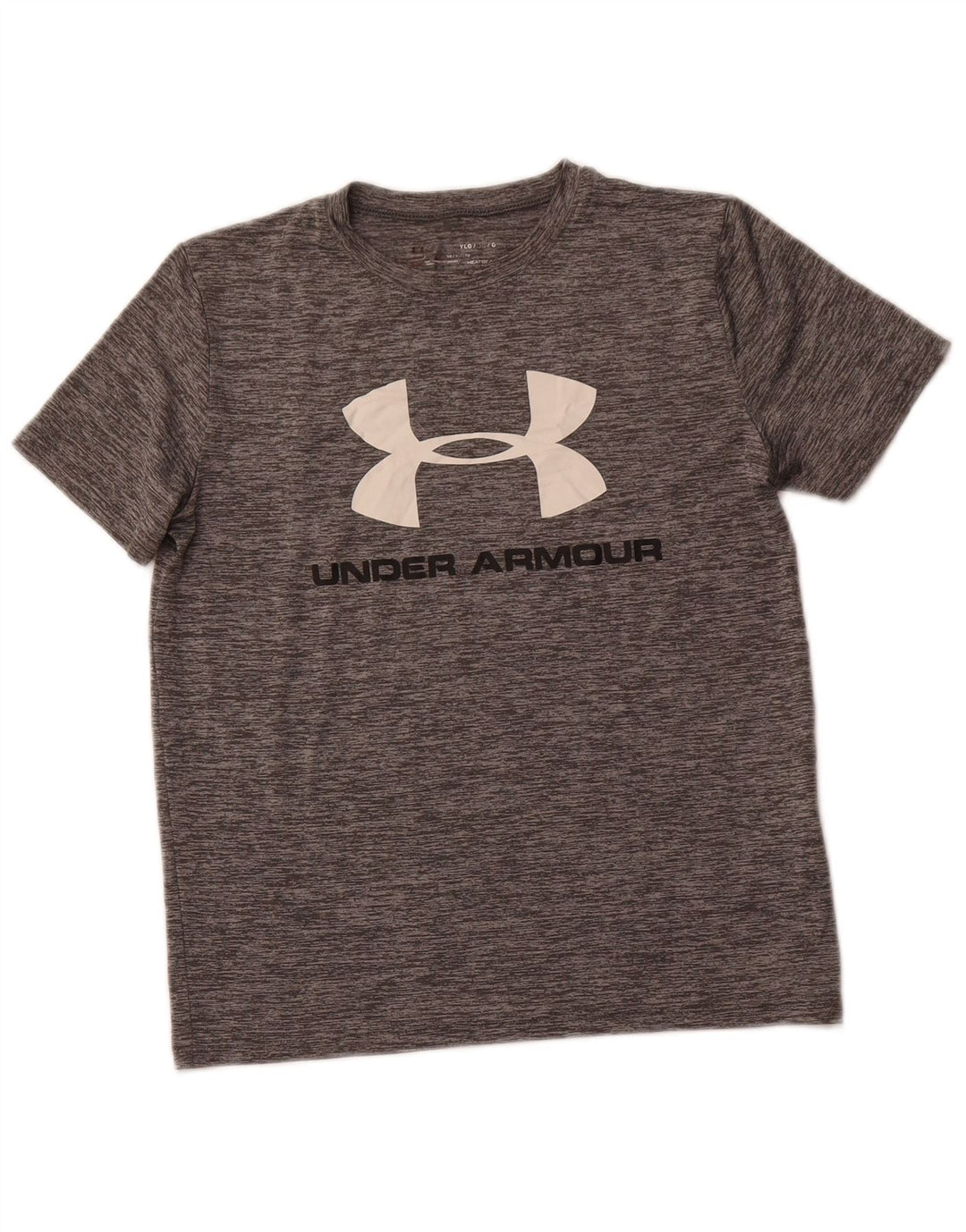 Chłopięcy T-shirt z grafiką UNDER ARMOUR Heat Gear na 11-12 lat, duży, szary