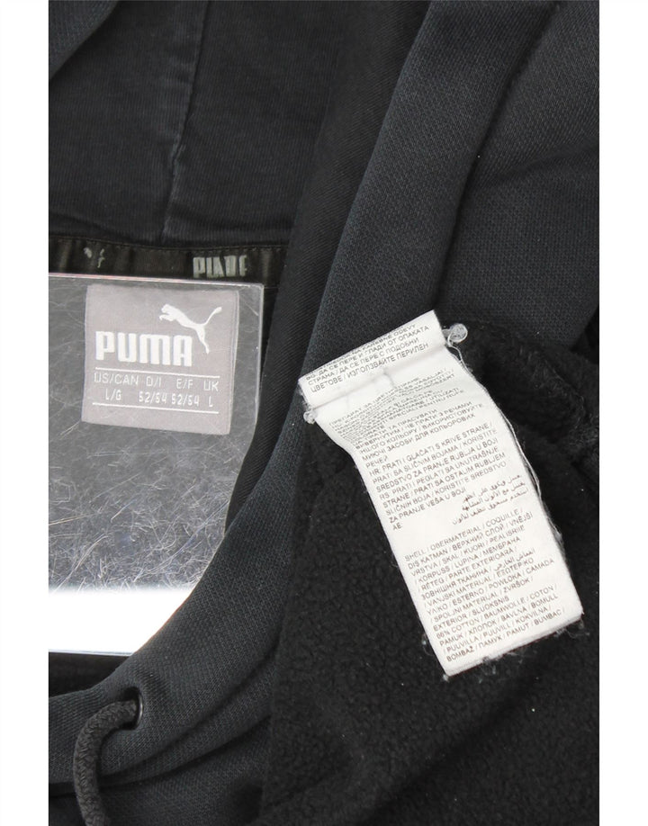 PUMA Mens Hoodie Jumper Large Black Cotton Vintage Puma and Second-Hand Puma from Messina Hembry 