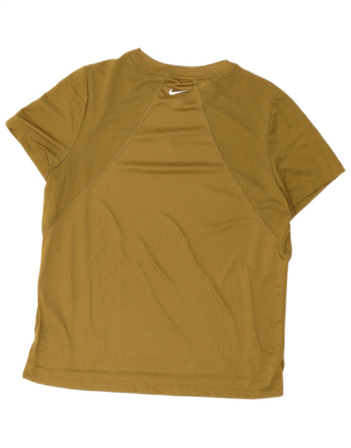 Męski T-shirt Nike Dri Fit z grafiką, duży, khaki, poliester