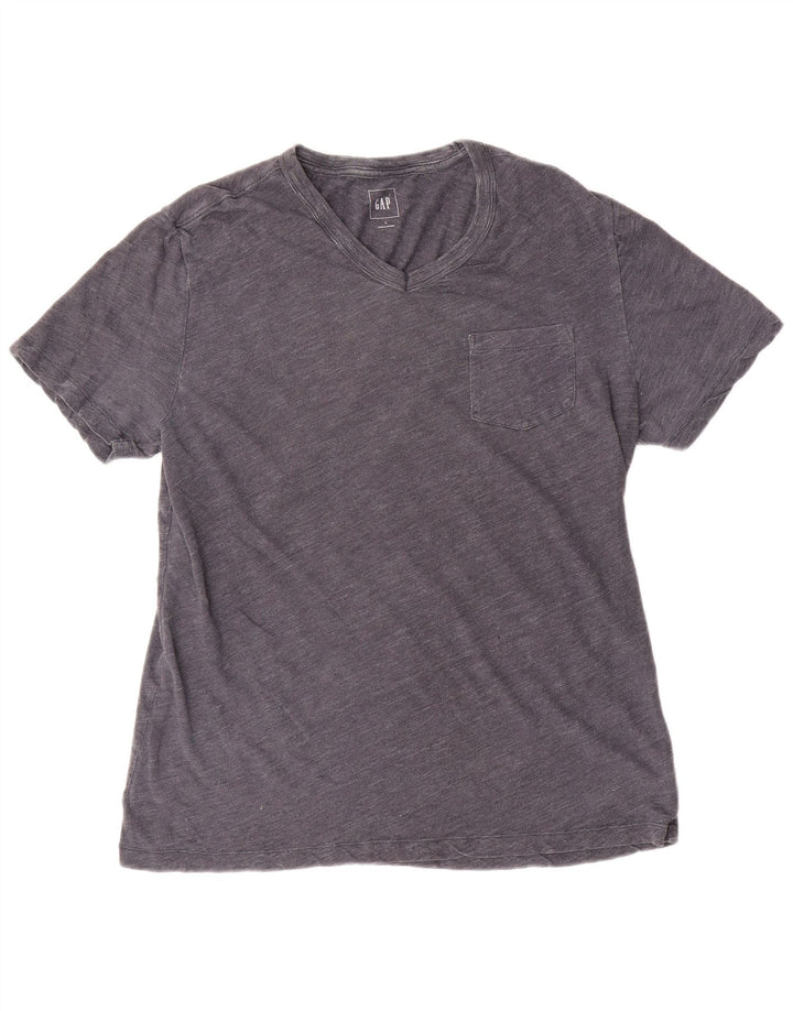 Męski t-shirt Gap, duży, szary, bawełniany w plamki