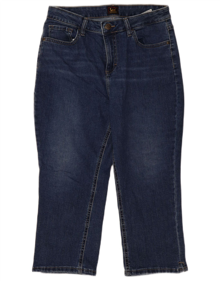 Damskie jeansy Capri LEE US 10 Large W30 L21 Niebieskie bawełniane