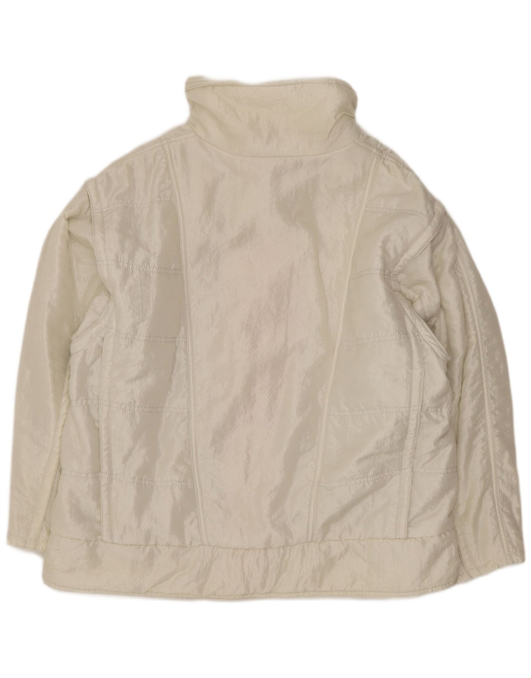 Damska wyściełana kurtka Ellesse o luźnym kroju IT 48 XL, biała, nylonowa, retro