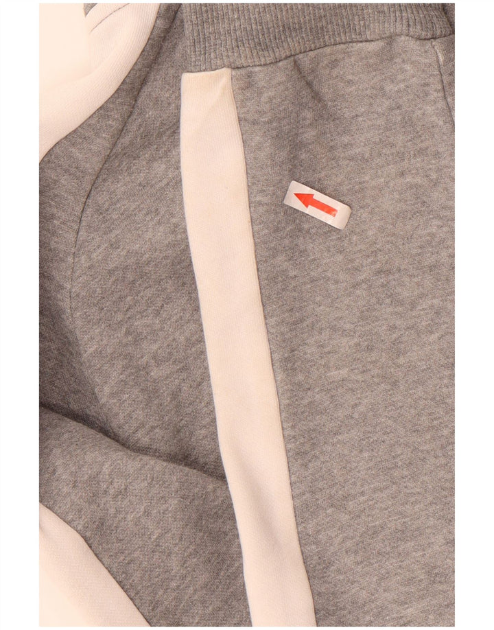 Męska kurtka dresowa Puma, mała, szara, z blokami kolorów, bawełniana