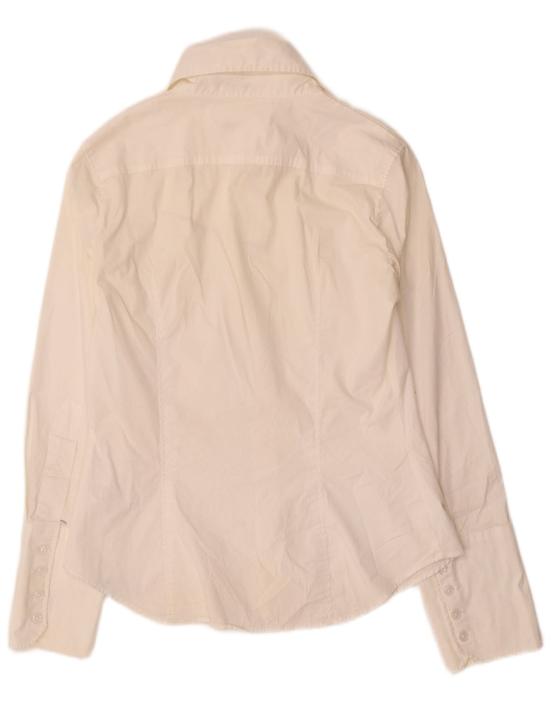 Damska koszula formalna Benetton UK 12, średnia biała bawełna