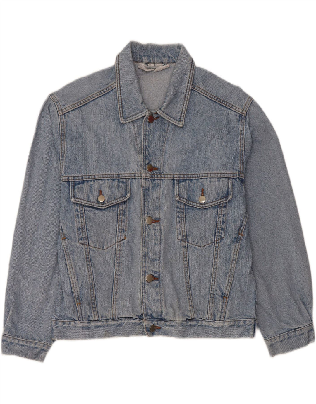 Męska kurtka dżinsowa VINTAGE Graphic UK 36/38 Mała niebieska bawełniana