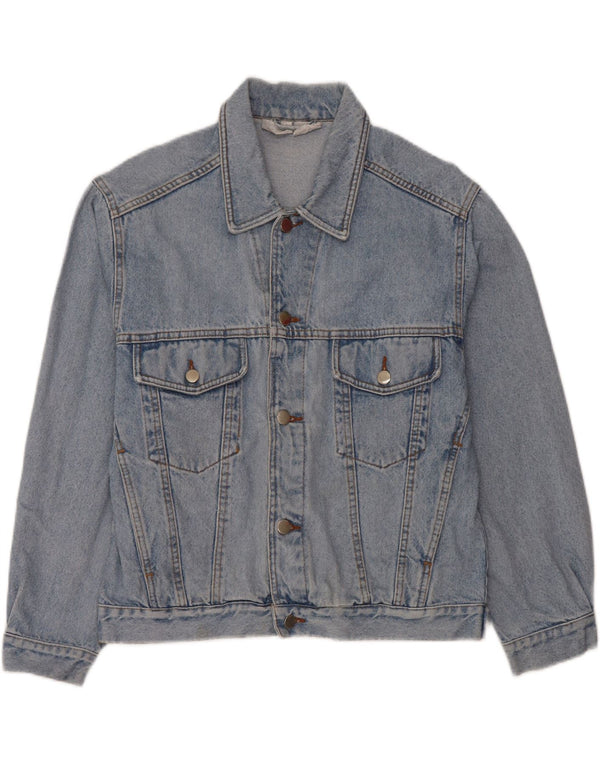 Męska kurtka dżinsowa VINTAGE Graphic UK 36/38 Mała niebieska bawełniana