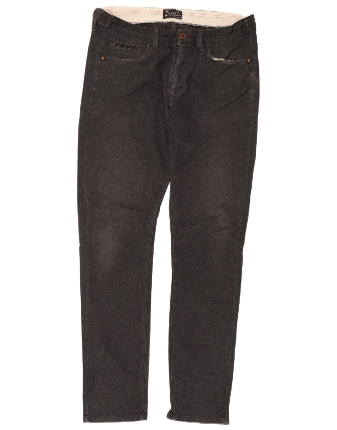 Męskie jeansy slim fit Zara EU 44 Large W34 L33 Czarna bawełna