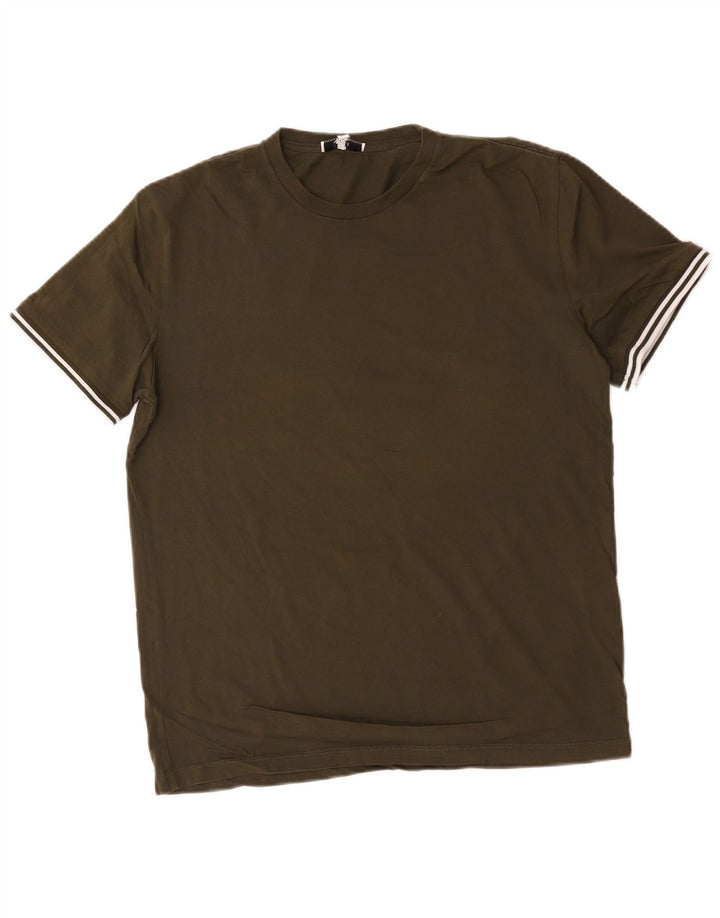T-shirt męski Reiss, bawełniany, średni khaki