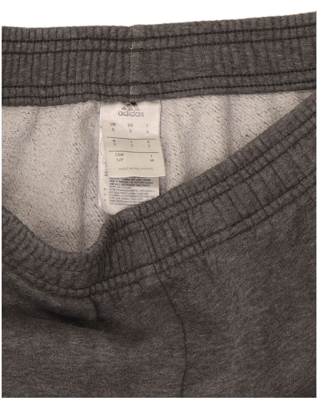 ADIDAS Mens Tracksuit Trousers Joggers Small  Grey Cotton