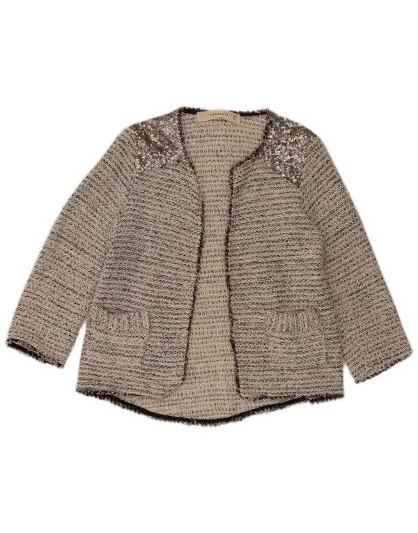 Sweter damski Zara Cardigan UK 14, duży, szary, bawełniany