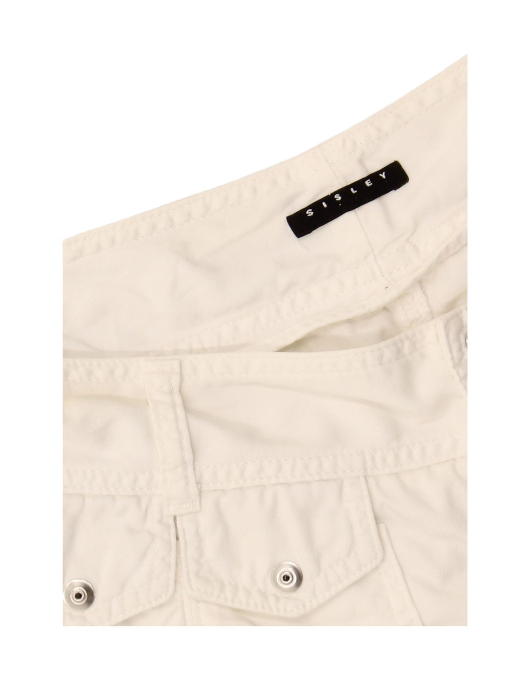 SISLEY Womens Straight Casual Trousers W30 L27 White