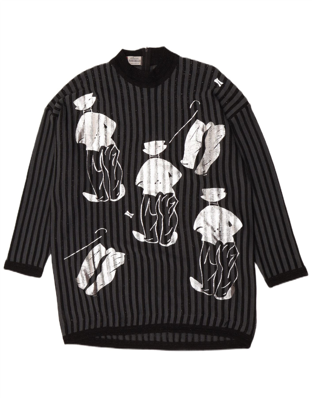 Damski sweter z golfem Portobello UK 14, średni czarny