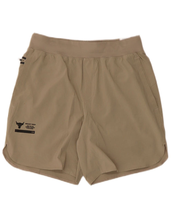 Męskie spodenki sportowe Under Armour, średni khaki, poliester