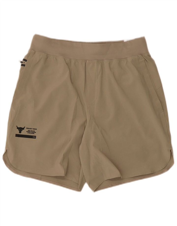 Męskie spodenki sportowe Under Armour, średni khaki, poliester