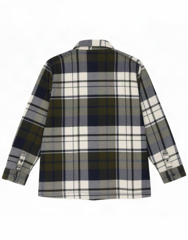 Koszula flanelowa Benetton chłopięca 10-11 lat XL, zielona kratka, akryl