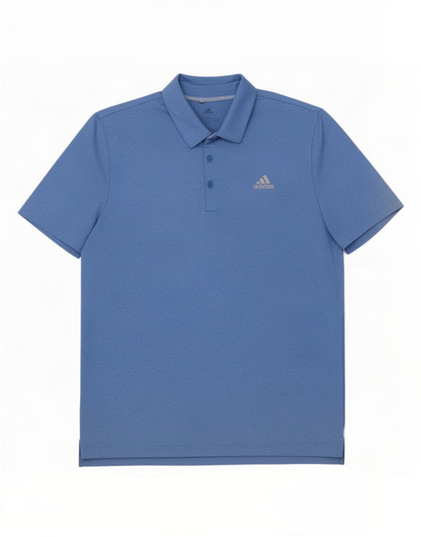 Męska koszulka polo Adidas, duża, niebieska, z poliestru