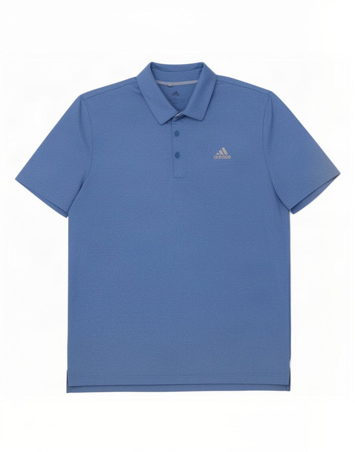 Męska koszulka polo Adidas, duża, niebieska, z poliestru