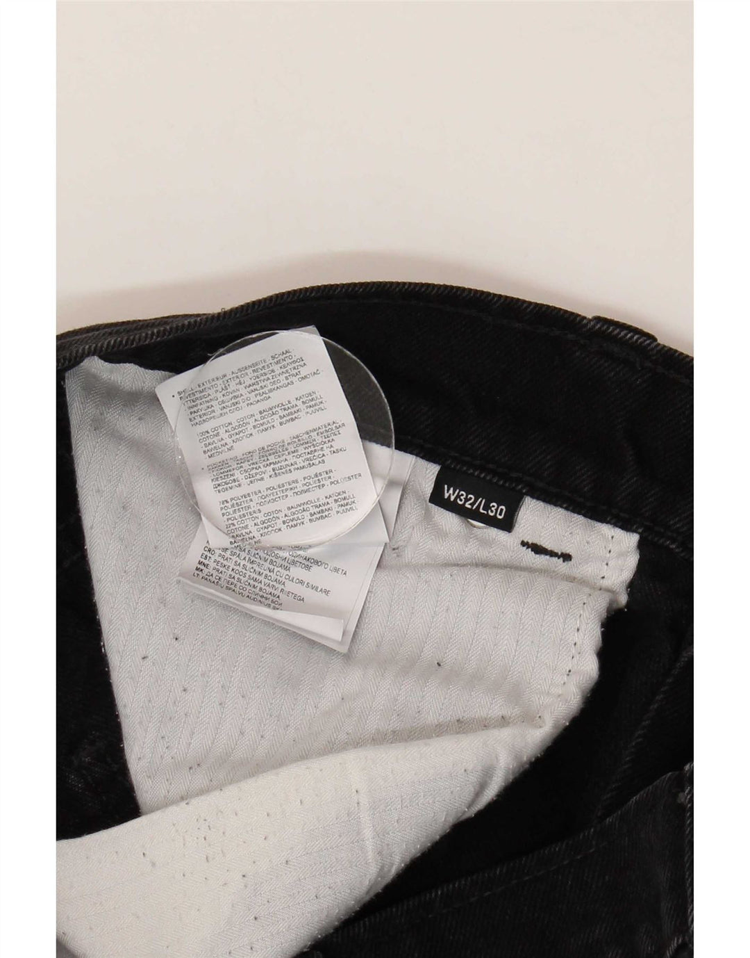 Męskie proste dżinsy Dickies W32 L30 Czarne bawełniane