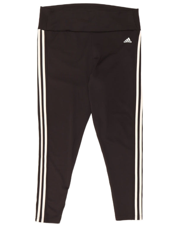 Damskie legginsy Adidas UK 20/22 XL, czarny poliester