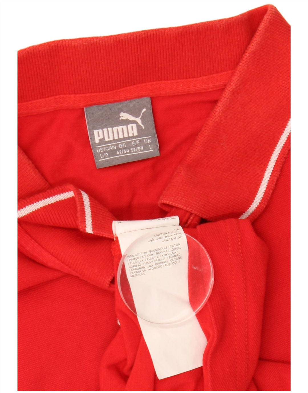 Męska koszulka polo PUMA, duża, czerwona, bawełniana