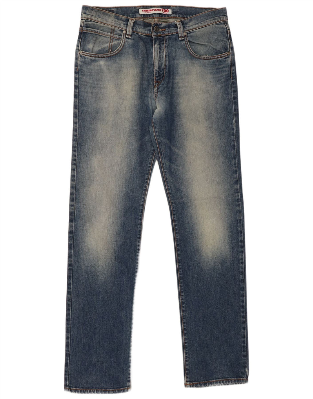 CARRERA Męskie dżinsy 700 Acid Wash Regular Straight W36 L34 Niebieska bawełna