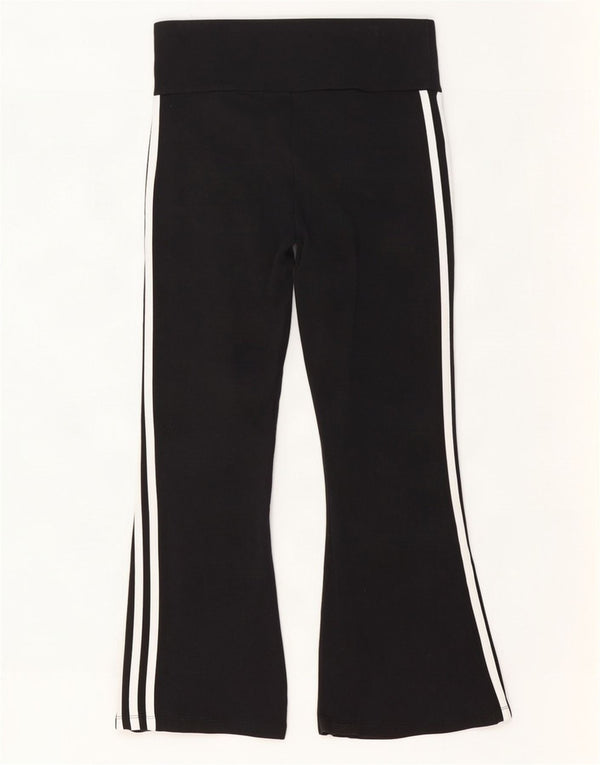 Damskie spodnie dresowe Adidas Flare UK 12/14 Średnia czarna bawełna