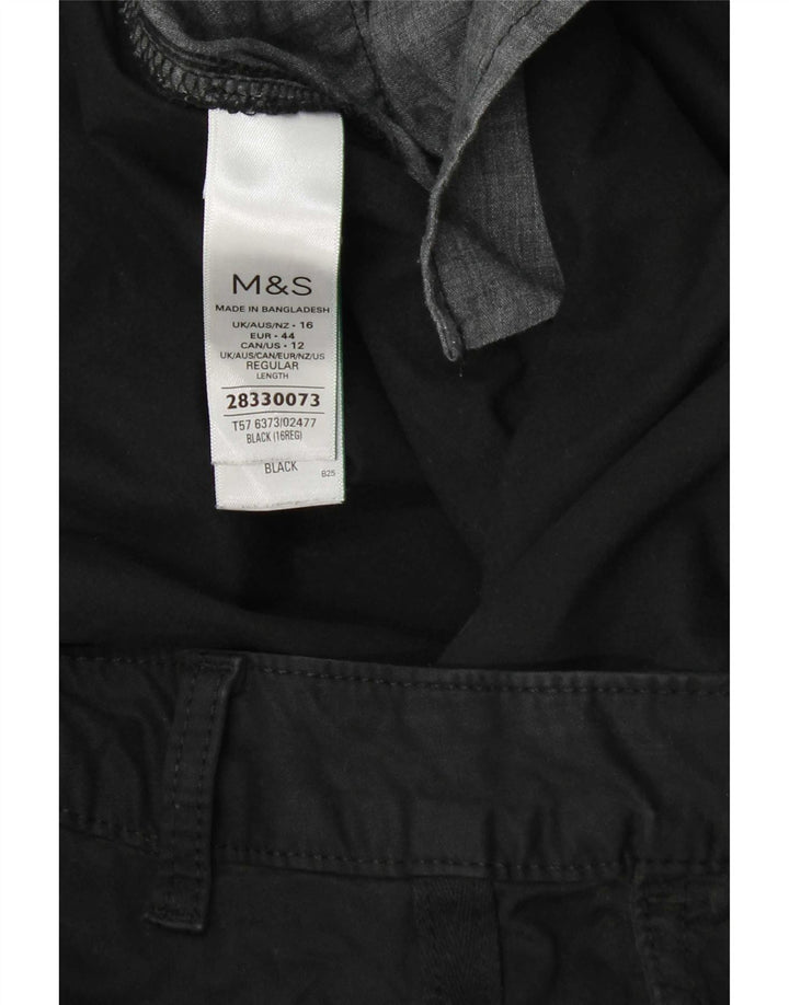 Spodnie damskie Marks & Spencer UK 16 W38 L29 Czarne bawełniane