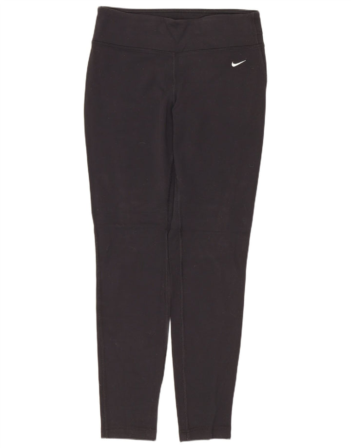 Damskie legginsy NIKE Dri Fit UK 12, średni czarny nylon