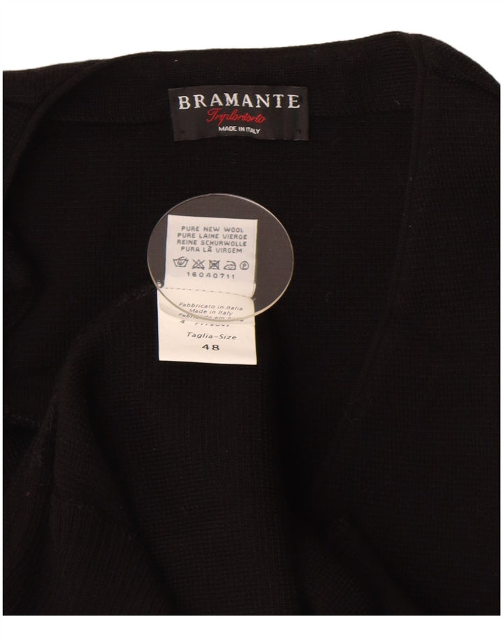 Męski sweter bez rękawów Bramante IT 48 Średnia czarna dziewicza wełna