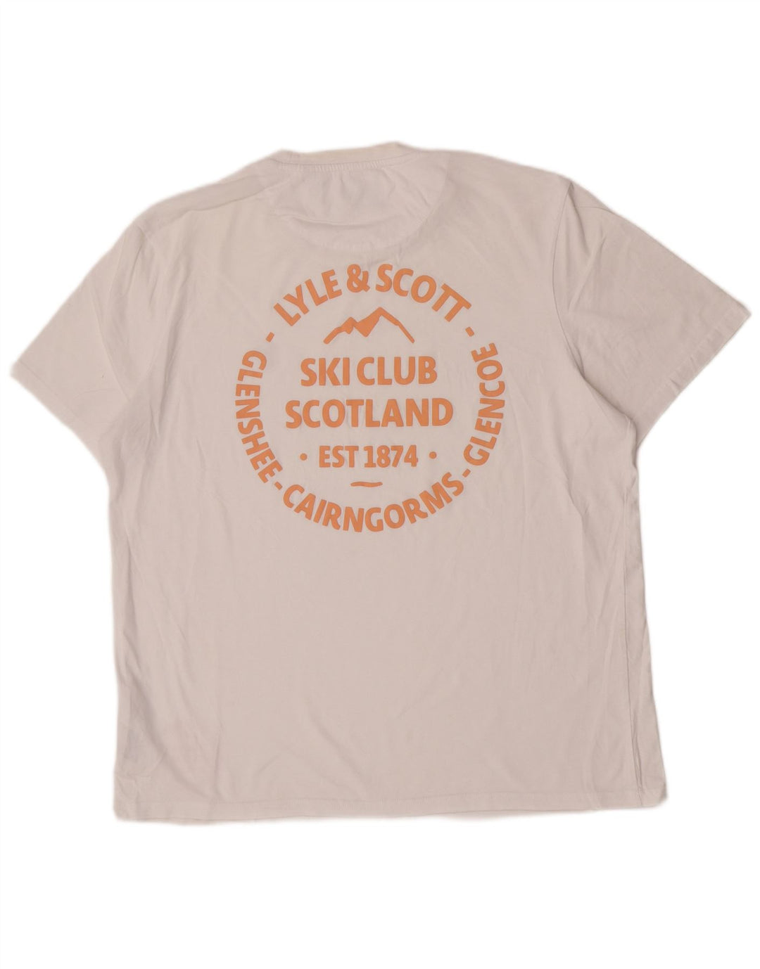 Męska koszulka z grafiką Lyle & Scott, 2XL, biała bawełna