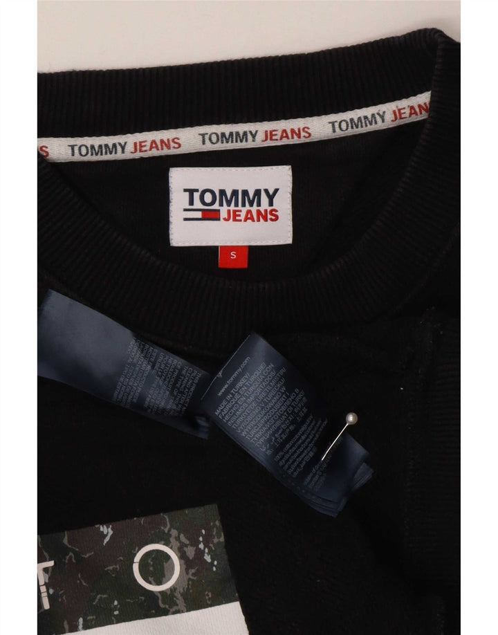 Męska bluza z grafiką Tommy Hilfiger, mała czarna, z blokami kolorów
