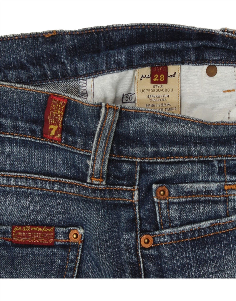 7 FOR ALL MANKIND Womens Bootcut Jeans W28 L29 Blue Cotton Vintage 7 For All Mankind and Second-Hand 7 For All Mankind from Messina Hembry 