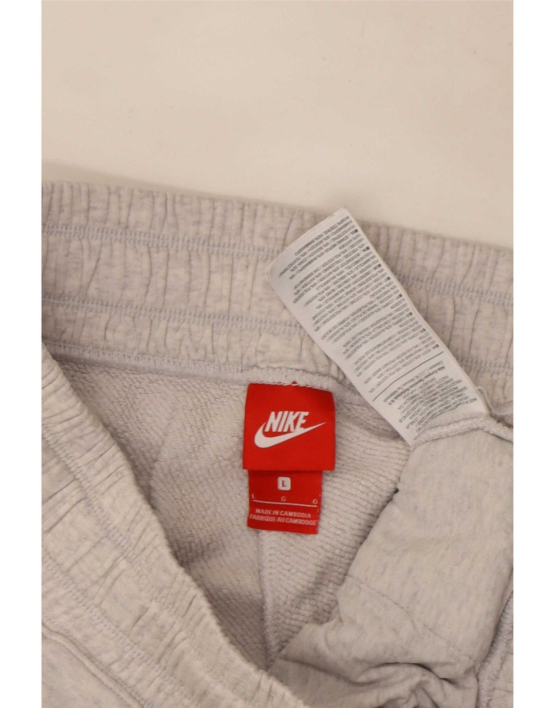 Męskie spodnie dresowe Nike Graphic, duże, szare, bawełniane