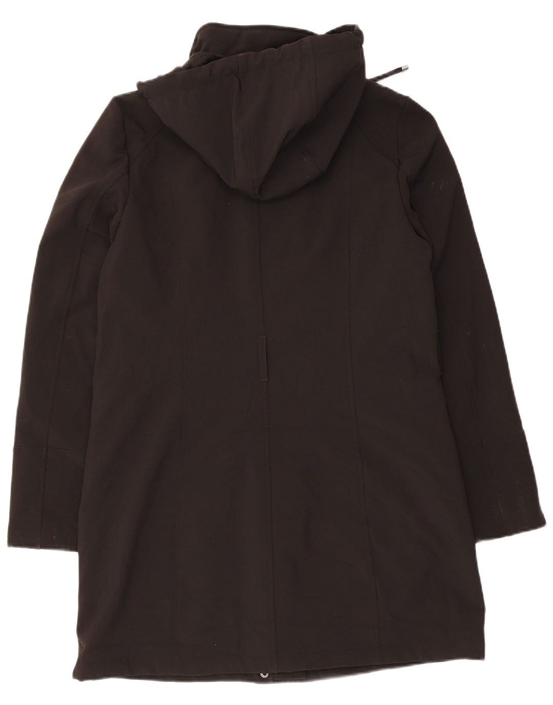 Damska kurtka parka z kapturem Dkny UK 12, średni czarny poliester