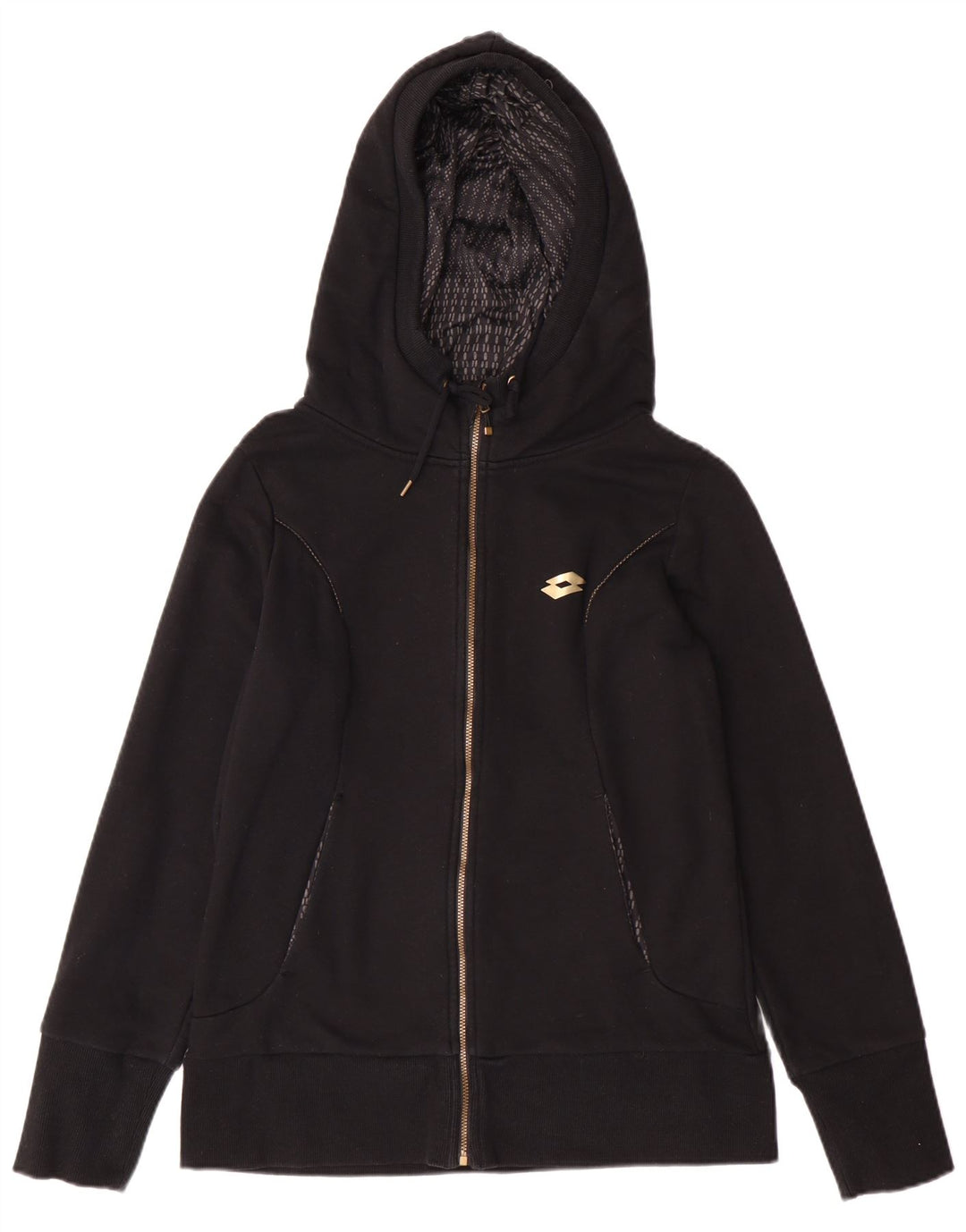 Damski sweter z kapturem i zamkiem Lotto UK 14, duży, czarny