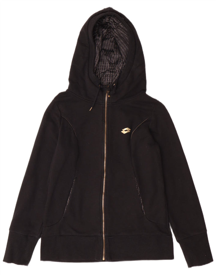 Damski sweter z kapturem i zamkiem Lotto UK 14, duży, czarny