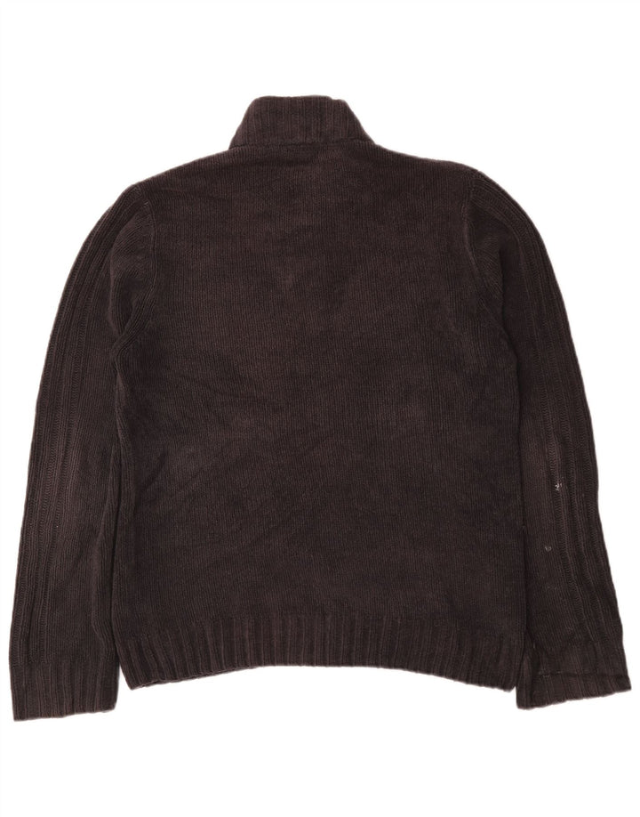 M&Co Męski sweter zapinany na guziki, duży, szary poliester