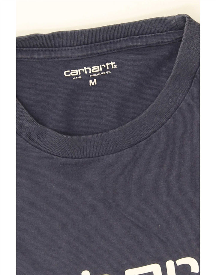 Męska koszulka z grafiką Carhartt, średnia, granatowa