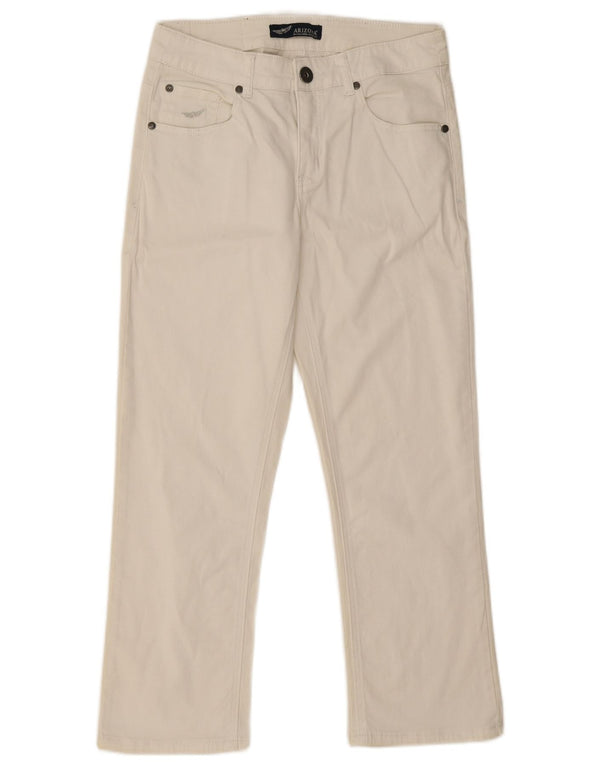 Dżinsy damskie Arizona UK 12 Medium W28 L24 Biała bawełna