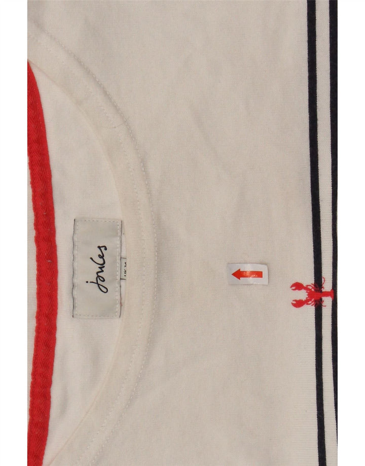 Damski top JOULES z długim rękawem UK 14 w duże białe paski