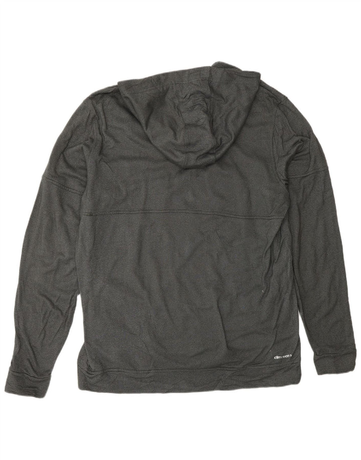 Męski sweter z kapturem ADIDAS Climawarm XL, szary, w kropki, poliester