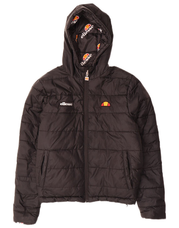 Dwustronna ocieplana kurtka damska Ellesse Oversize z kapturem UK 8 Small Black