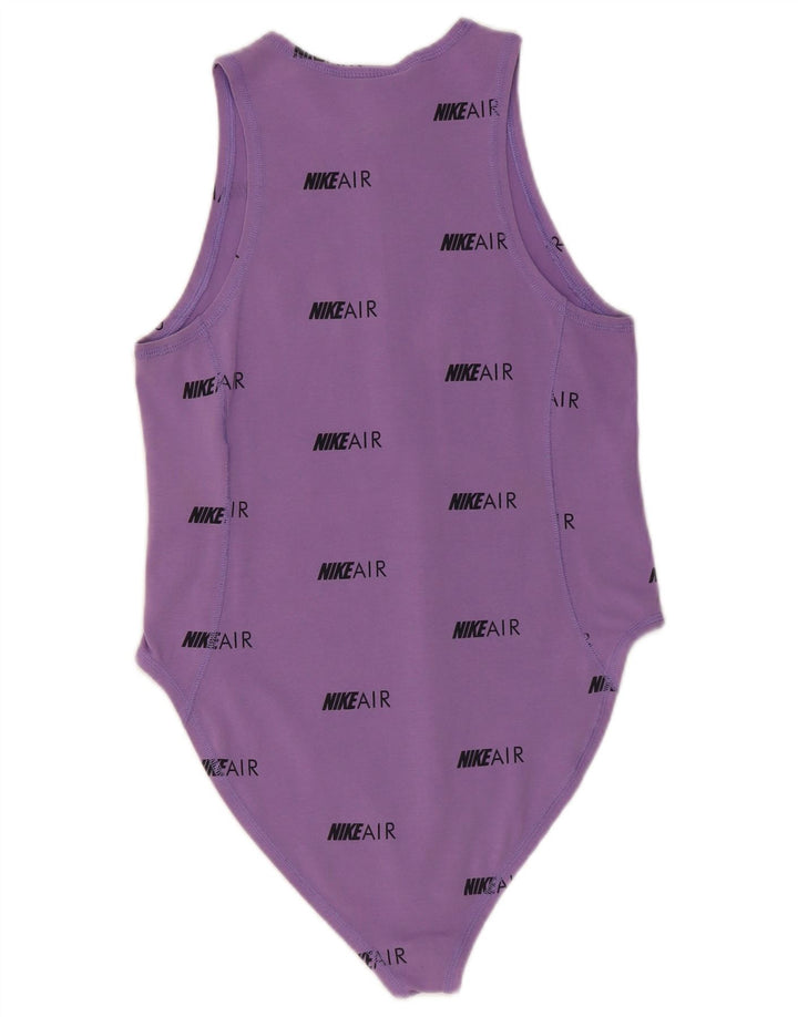 Damskie body graficzne Nike UK 12, średni fiolet, bawełna