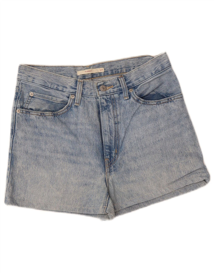 Damskie, luźne spodenki jeansowe LEVI'S W27, małe, niebieskie, bawełniane