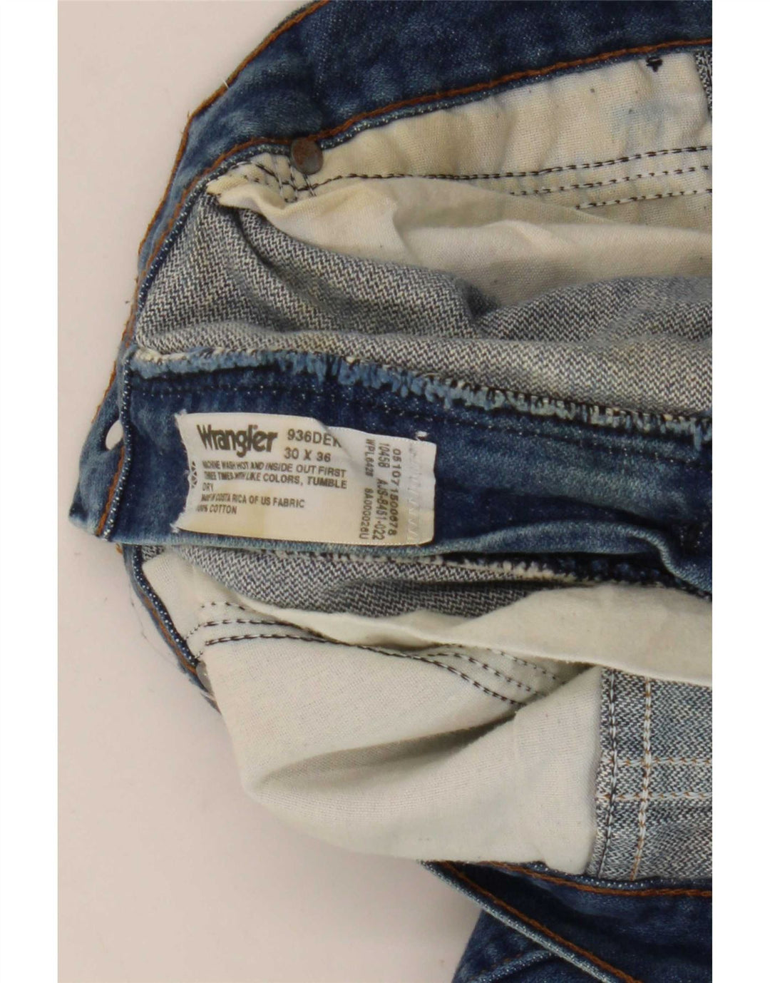 Damskie proste dżinsy Wrangler W30 L36 Niebieskie bawełniane