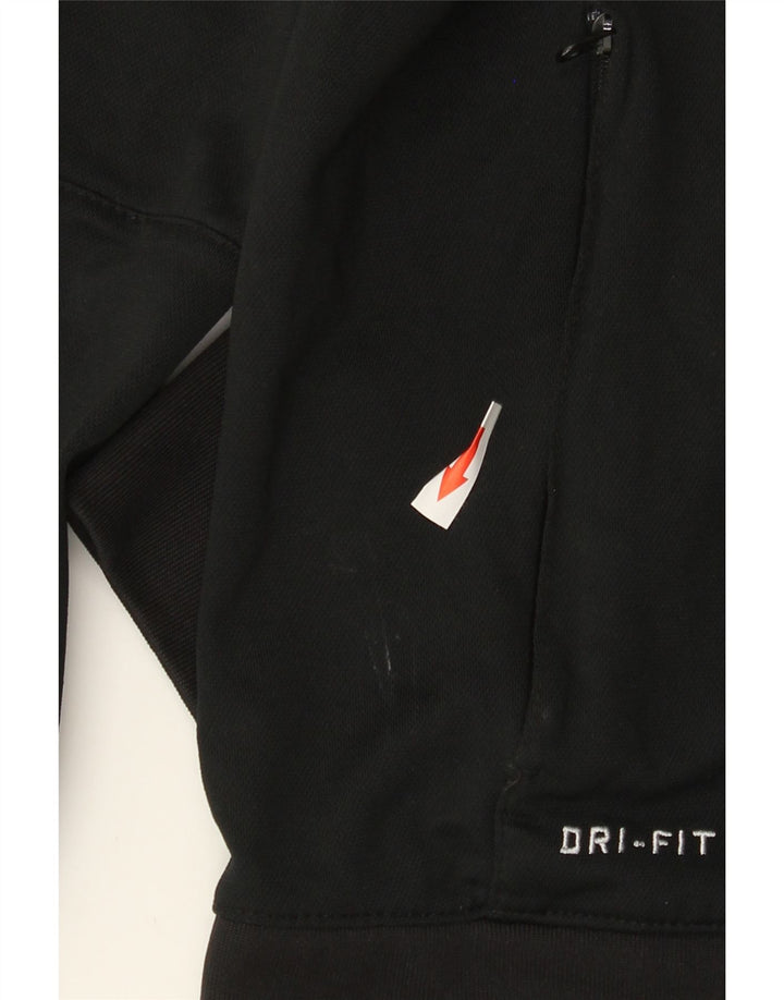 Męska kurtka dresowa Nike Dri Fit, mała, czarna, poliestrowa z blokami kolorów