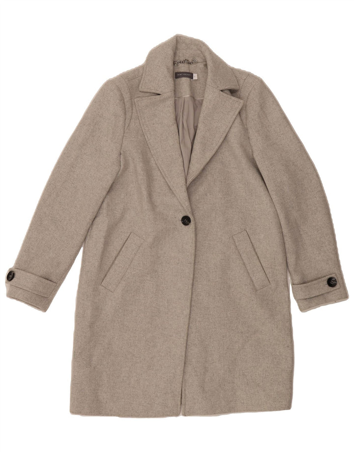 MINT VELVET Womens Overcoat UK 12 Medium Grey Wool Vintage MINT VELVET and Second-Hand MINT VELVET from Messina Hembry 