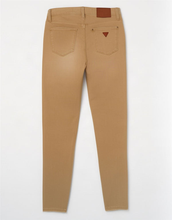 Guess Damskie jeansy Skinny W28 L29 Beżowa bawełna