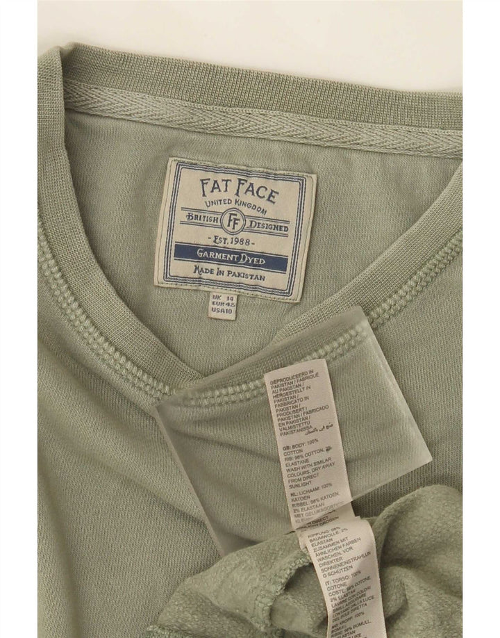 Damska bluza dresowa Fat Face UK 14, duża bawełna khaki